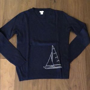 Jcrew navy pullover sweater